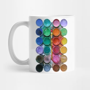 watercolor rainbow abstraction pallete Mug